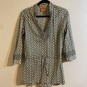 Tory Burch tunic top elephant print blouse